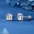 thumbnail image 2 of NYS Jewellers 1.90 Ctw Asscher Cut Diamond Womens Stud earrings 14K White Gold Plated 925 Sterling Silver, 2 of 2