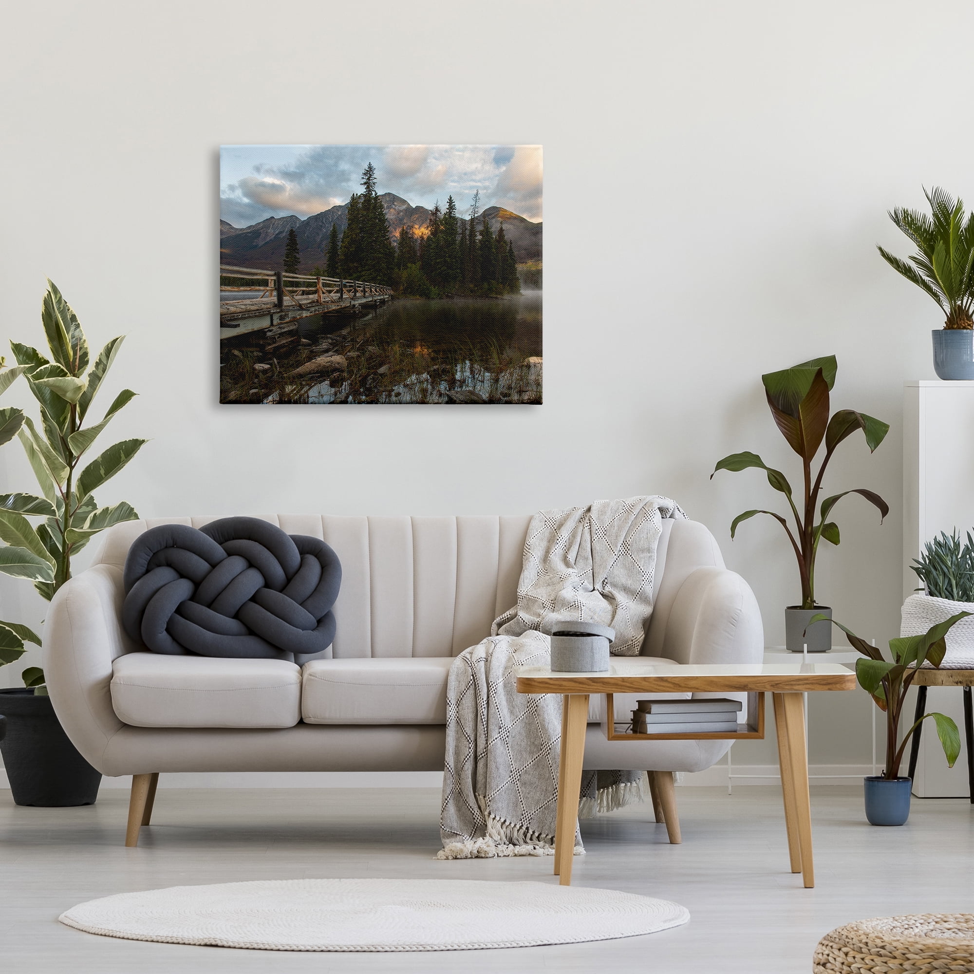 Stupell Industries Forest Bridge Photography Landscape Photography Gallery Wrapped Canvas Art Print Wall Art, 40 x 30