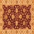 thumbnail image 1 of Ahgly Company Indoor Square Oriental Orange Traditional Area Rugs, 5' Square, 1 of 4