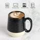 thumbnail image 2 of Juego de tazas de café Hasense de cerámica de 15 onzas con asas negras, 4 unidades, 2 of 7