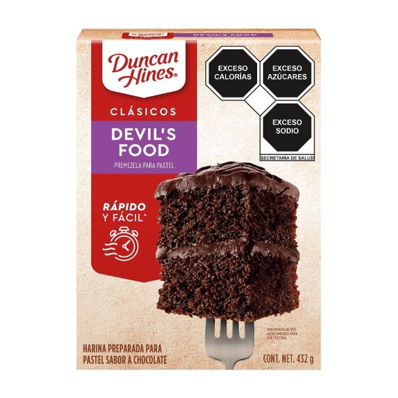 Harina para pastel Duncan Hines Clásicos sabor chocolate 432 g
