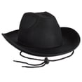 thumbnail image 1 of Sombrero de vaquero de fieltro negro (paquete de 6) The Beistle Company 60309-BK, 1 of 1