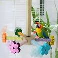 thumbnail image 4 of GUANGHONG Bird Stand Toy Interactive Rotating Toy Wooden Exercise Wheel Parrot Toys Toys for Bird Cage Accessories for Small and Medium Parrots to Expend Energy, 4 of 4