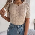 thumbnail image 2 of Wdgfv Women's Holiday Fair Isle Wool Blend Pullover Sweater Women's Short Sleeve Knit Pullover for Spring Summer Casual Comfort and, 2 of 5