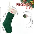 thumbnail image 2 of 1Pack Christmas Stockings with Initials, Personalized Embroidered Monogram 18 Inches Knitted Christmas Stockings Fireplace Xmas Stockings for Kids,Family Holiday Party Decoration, 2 of 6