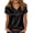Black #009, variant on Women's Summer Short Sleeve Business Casual Tops 2026 Cowl Neck Satin Shirts Spring Work Dressy Blouses, S