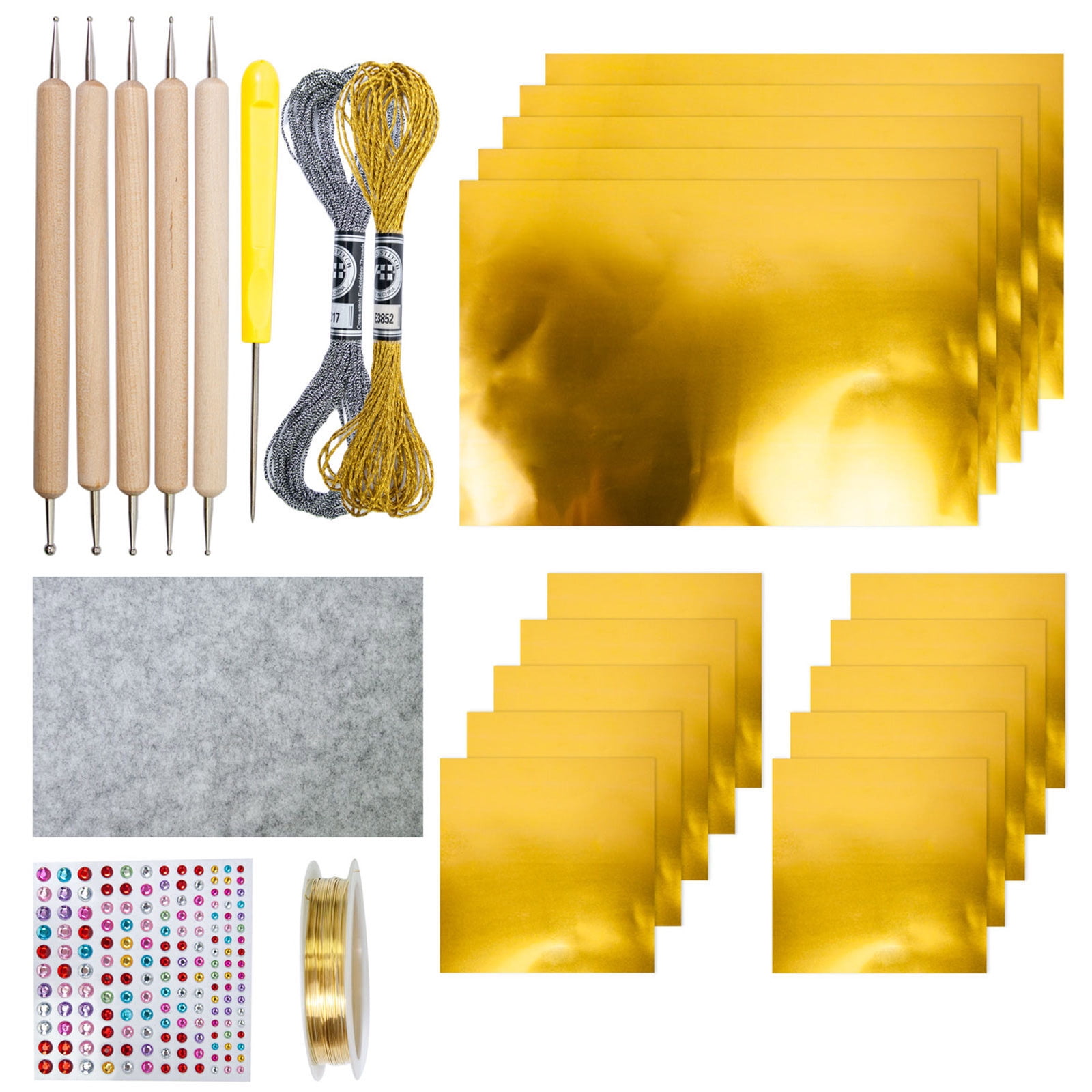 Foil Embossed Holiday Decorations Set Easy Assembly Christmas Art Craft Supplies For Kids And Adults Art Craft Project