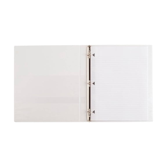 0.5 Inch Clear View White Ring Binder, 120 Sheet Capacity, Hard Cover with 4 Pockets