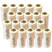 20pc 3.2V 1000mAh LiFePO4 Size 18500 (18 x 46.9mm) Rechargeable Solar Batteries