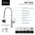 thumbnail image 4 of KRAUS 32 Inch Undermount Double Bowl Stainless Steel Kitchen Sink with Nola Pull Down Kitchen Faucet & Soap Dispenser in Chrome, 4 of 15