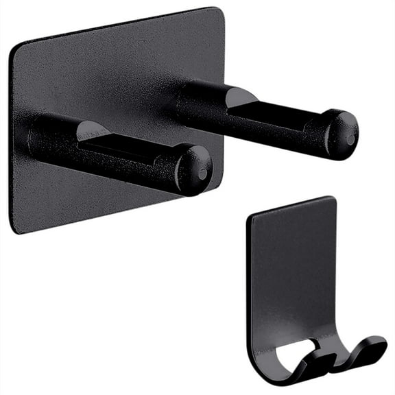 FURNIX Aluminum Hair Dryer Holder Wall Mount,No-Drilling Bathroom Storage Rack,Concave Design Anti-Slip for Salons Home,2-Pack Sturdy Blow Dryer Hanger,Space-Saving Organizer for Barbershop Vanity