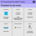 thumbnail image 4 of HP 14 inch x360 FHD Touch Chromebook Plus Laptop with Google AI Intel Core i3-N305 8GB RAM 128GB UFS Meteor Silver, 4 of 14