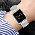 thumbnail image 4 of 2 Pack SPYCASE Compatible for Apple Watch Band 38mm Milanese Loop iWatch Band w/Screen Protector Case for Series 3 2 1 - Silver, Pink, 4 of 5