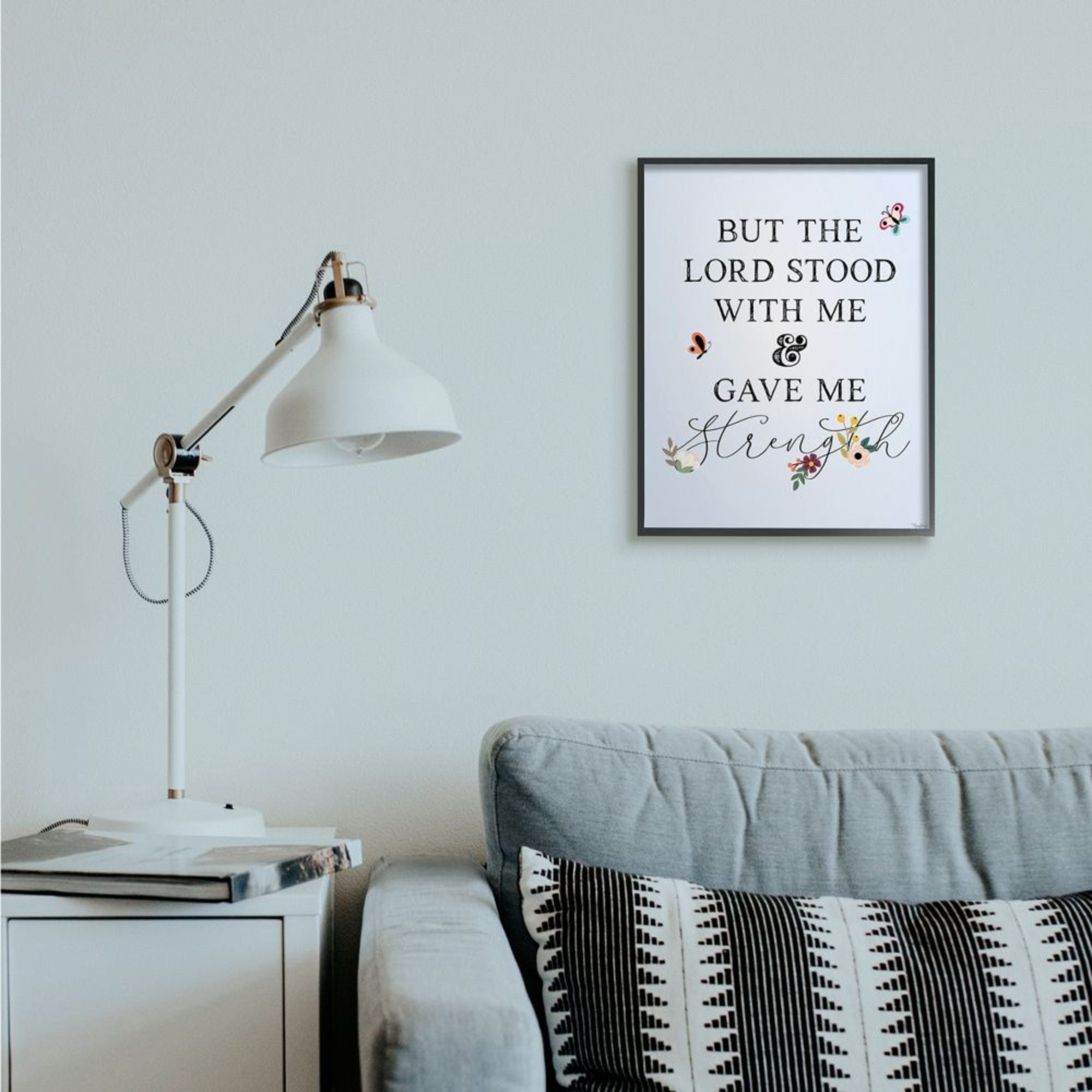 Stupell Industries Lord Stood With Me Faith Based Floral Quote Design by Gigi Louise