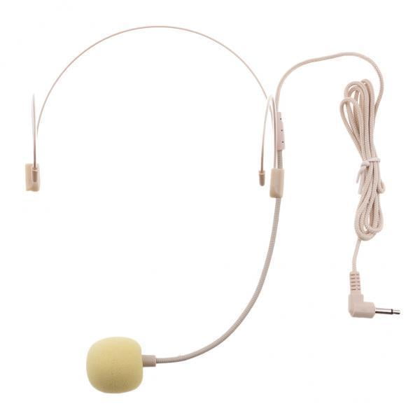 Paquete de 2 a 10 Auriculares con Cable Y Gancho para La Oreja Doble, Micrófono Tipo Diadema, Color Beige, 3,5 Mm, Derecho 4 piezas Sunnimix Micrófono de auriculares de 3 pines