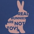 thumbnail image 2 of CafePress - REAL BUNNIES ARE NOT TOYS P Maternity Dark T Shi - Maternity Dark T-Shirt, 2 of 3