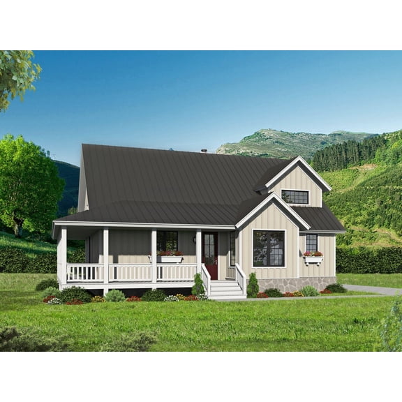 763-1664: Traditional Country 3 Bed, 3 Bath Luxury Home Plan, 2752 Sq Ft: Full Blueprints with License to Build by Home Plan Marketplace - Lesuto