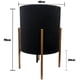 thumbnail image 2 of Maceta Cilindro Grande Negro 45x45cm Con Base Dorada Moderna Macetas Y Maceteros Estilo moderno elegante y minimalista, 2 of 4