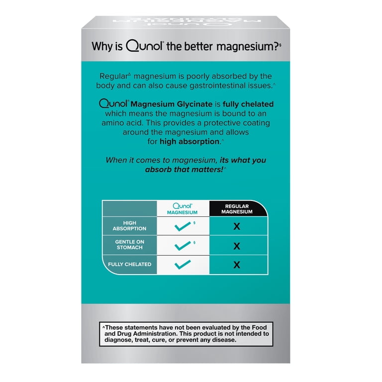 Qunol Magnesium Glycinate Tablets, 300mg, 60 Ct photo 2