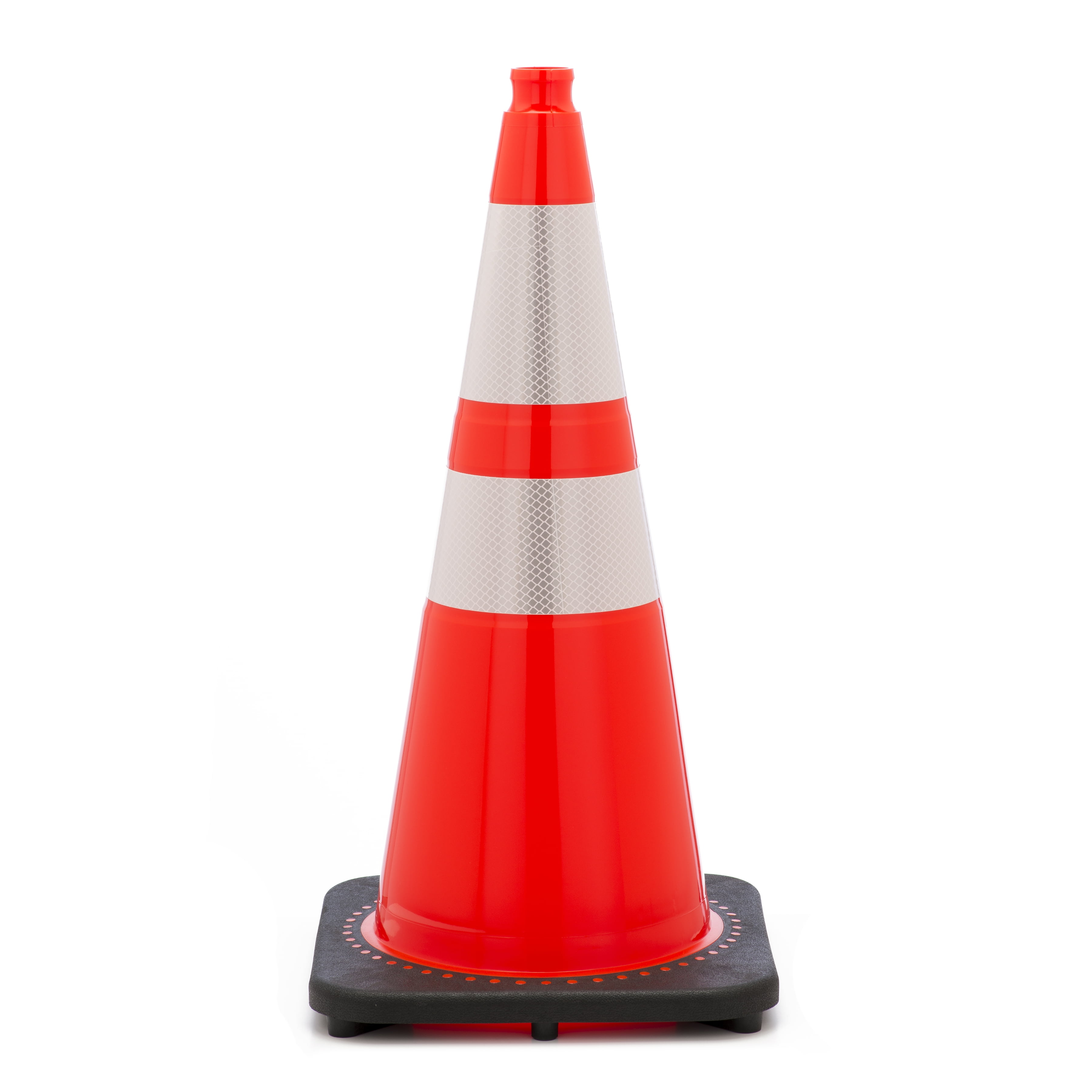 177211287 28" 7lb Plain Orange Traffic Cone W/Reflective