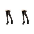 thumbnail image 4 of Youkk Chaussettes Lolita à Haute Élasticité et Résistantes à la Peau 2pack/lot pour le Confort Bas Résille, 4 of 6