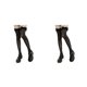 thumbnail image 3 of Sonducket Medias de red Lolita transpirables y de alta elasticidad de 2 piezas para un cómodo calcetines negros hasta el muslo fáciles de usar negro calcetines hasta los muslos 2Conjunto, 3 of 6