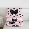 thumbnail image 5 of Erosebridal Purple Bow Tie Twin Comforter Sets For Girls,3D Cartoon Heart Print Kids Bedding Set,Pink Reversible,2-Piece, 5 of 7
