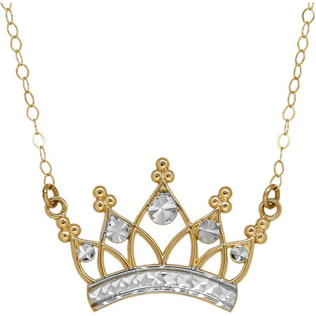 Simply Gold 10kt Gold Crown Necklace