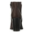 thumbnail image 2 of SUN STONE Womens Brown V-Notch Cut Outs Cushioned Slip Resistant Graceyy Round Toe Block Heel Zip-Up Booties 11 M, 2 of 4