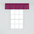 thumbnail image 2 of Ambesonne Teen Room Window Valance, Chevron Lines Curves, 42" x 12", Magenta and Black, 2 of 3