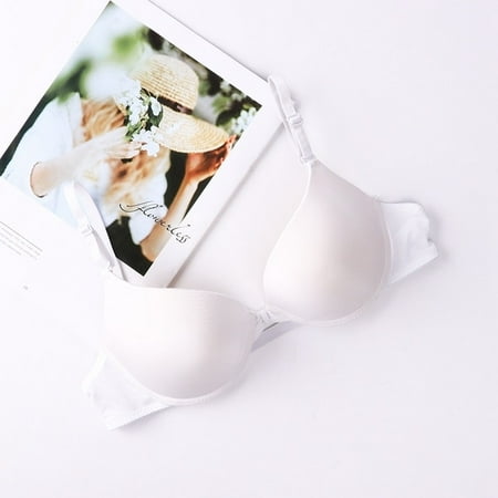 

QWZNDZGR Fashion Bra Spring And Summer Seamless Sexy Front Button Bra Girls s Push Up Underwear Buckle Female Small Chest Bra Underwire