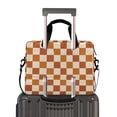 thumbnail image 2 of FORMRS 16" Laptop Bag Carrying Sleeve Case with Handle Travel Shoulder Briefcase, Rusty Orange Plaid, 2 of 8