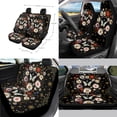 thumbnail image 2 of Yuyamidu Butterfly Car Seat Covers Full Set of 14 Floral Steering Wheel Cover Seat Belt Pads Coasters Waste Bin Armrest Cover Cup Holders Rearview Mirror Cover Flowers Handbrake Cover Set, 2 of 7
