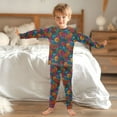thumbnail image 4 of Boys Pajamas Girls Pajama Brightolorful Flowers Cute Comfortable Cotton Two-piece Pajama Set, 4 of 7