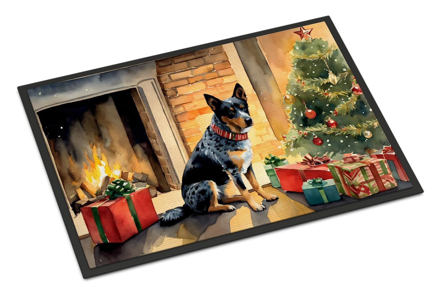Belgian Malinois Cozy Christmas Doormat 36 in x 24 in