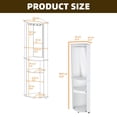 thumbnail image 3 of WGYPRIME 74.8" Tall Corner Wine Cabinet, Modern Corner Bar Cabinet with 3 Tier Shelves & Glass Door, Wooden Corners Cabinet for Dining Room, Living Room, 3 of 6