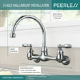 thumbnail image 4 of Peerless Claymore Two Handle Wall-Mount Kitchen Faucet in Chrome P299305LF, 4 of 5