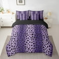 thumbnail image 2 of Castle Fairy Animal Leopard 7-Piece Twin Bedding Sets for Teenagers,Gradient Purple Bedding Comforter Set,Abstract Vintage Breathable Sheet Sets,Microfiber Bedroom Decor, 2 of 8