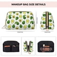 thumbnail image 5 of Naloa Avocado1 Leather Makeup Bag for Purse Travel, Portable Small Cosmetic Organizer for Women and Girls, Make up Bag with Zipper, 5 of 8