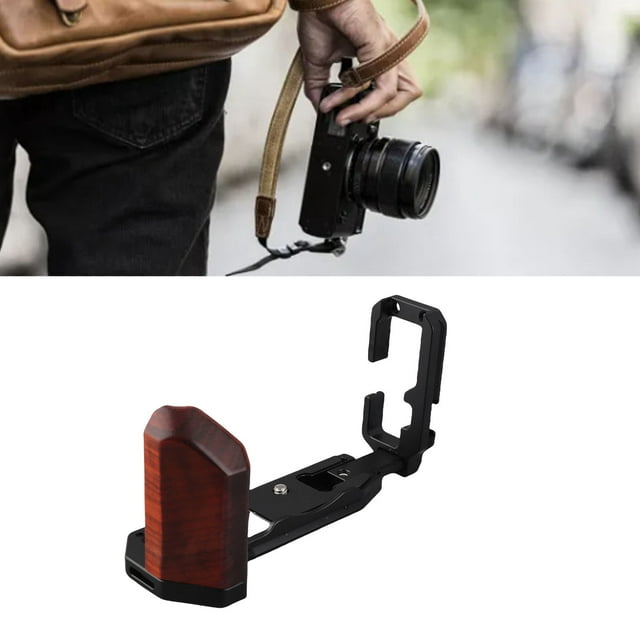 Camera L Shape Grip, XT5 Camera, with Wood Handle, Aluminum Alloy, Pearwood, for Seamless Integration, Comfortable Grip, Full Access to Camera Functions