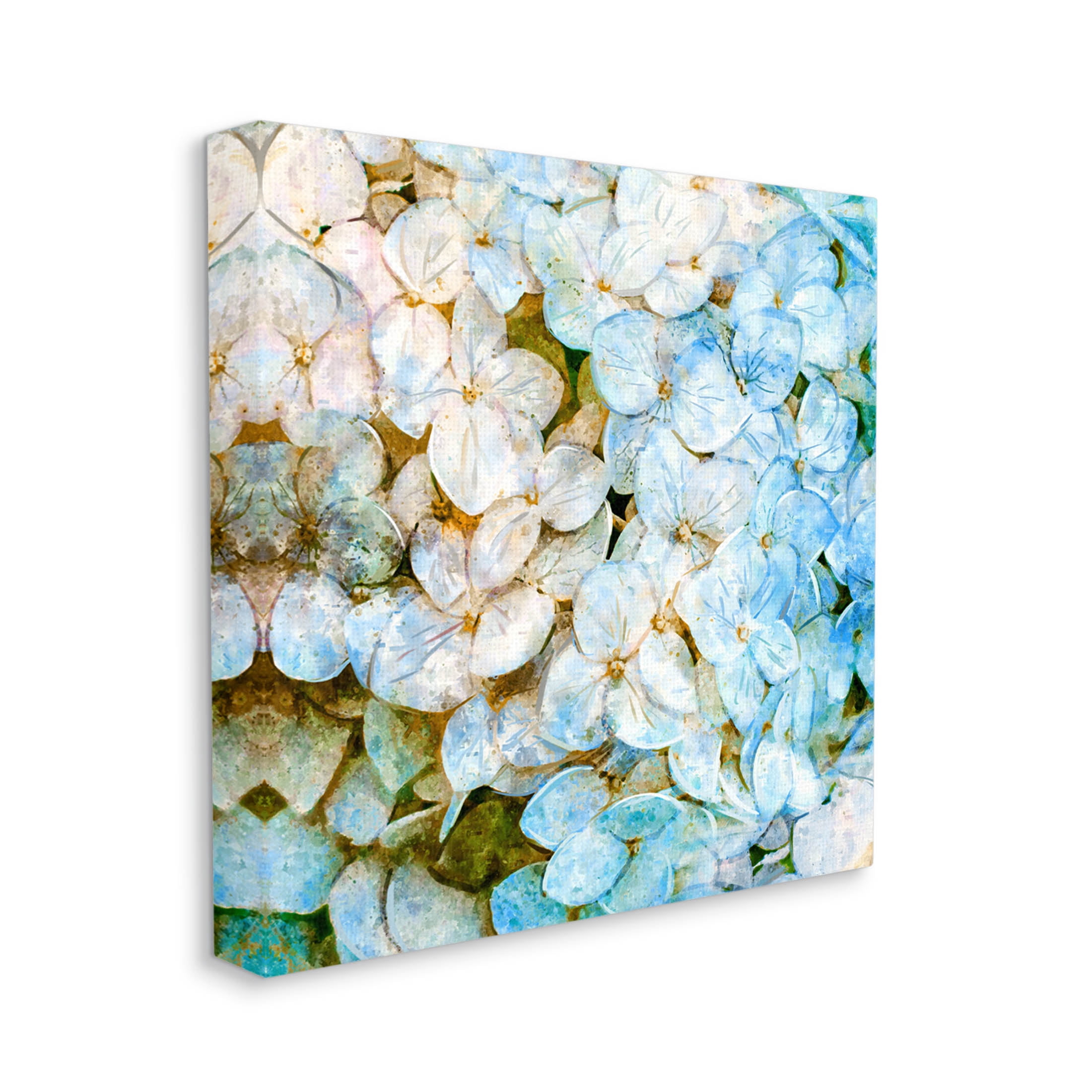 Country Blooming Hydrangeas Botanical & Floral Graphic Art Gallery Wrapped Canvas Print Wall Art