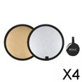 thumbnail image 1 of BELOVING 2xMini Light Reflectors Round 12 Inch 30cm Gold for Travel Photography Film , Gold, 4 Pcs, 1 of 9
