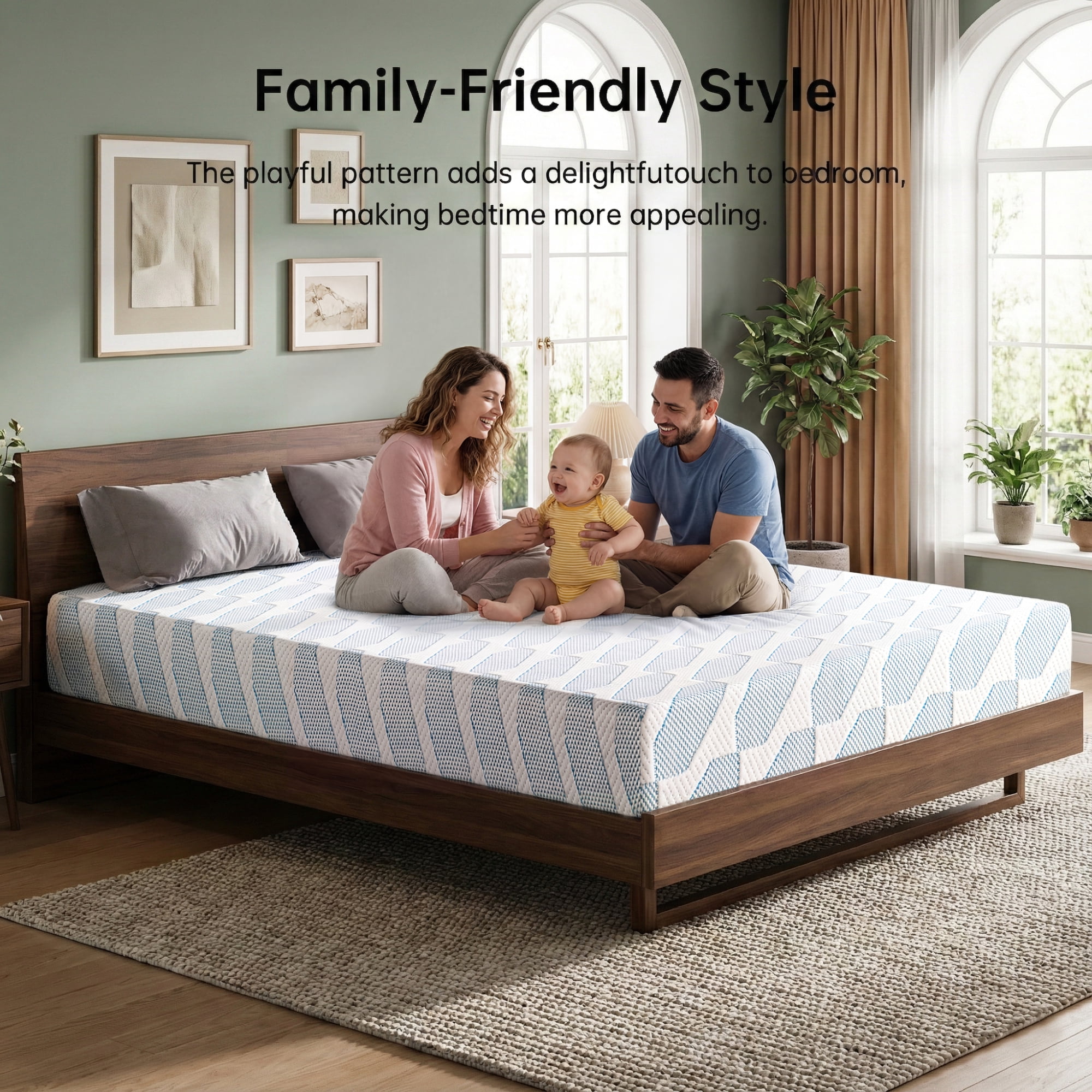 Gexpusm 8" Full Mattress,Cooling Memory Foam Mattress in a Box,Pressure Relieving,Medium Firm