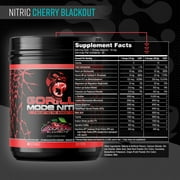 Gorilla Mode Nitric Upgraded Stimulant Free Pre-Workout Powder, Cherry Blackout, 1.71 lbs