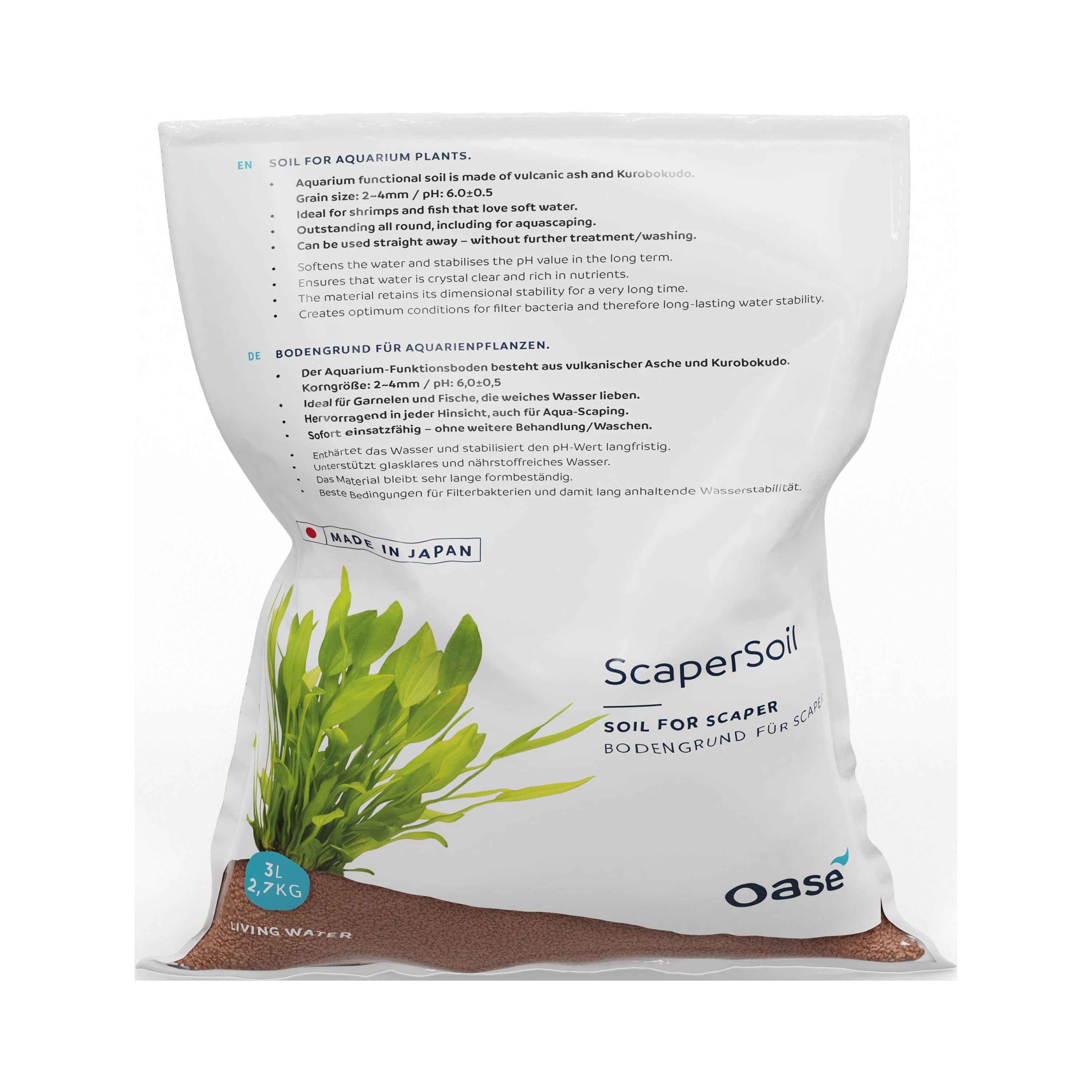 OASE ScaperLine Aquarium Soil - Brown, 3 Liters