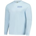 thumbnail image 2 of Men's Image One Light Blue West Virginia Mountaineers Frosted Dreams Comfort Colors Long Sleeve T-Shirt, 2 of 3