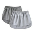 thumbnail image 2 of Women's High Waist Skirt 2 Piece Unisex Shirt Extender Adjustable Layering Top Lower Sweep Half-length Elastic Waist Band False Hemline Mini, 2 of 9
