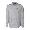 thumbnail image 2 of Men's Cutter & Buck  Charcoal Oklahoma State Cowboys Alumni Logo Stretch Oxford Stripe Long Sleeve Button-Down Shirt, 2 of 3