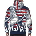 thumbnail image 7 of Kdxio Mallard Duck With American Flag Print Mens Casual Hooded Collar Drawstring Hoodies Pullover Sweatshirts Casual Long Sleeve Shirts-4X-Large, 7 of 7