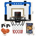 thumbnail image 6 of Growsly Indoor Basketball Hoop with Dual Electronic Scoreboard and LED Light Powered by Battery for 4-12 Years Old Kids, Blue, 6 of 7